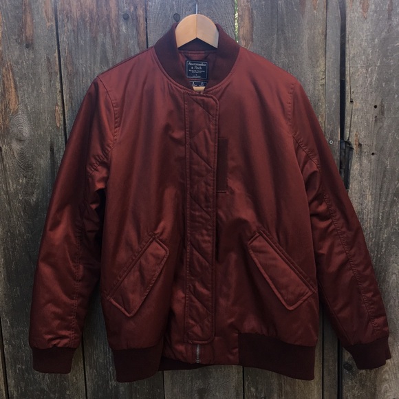 wine colored bomber jacket